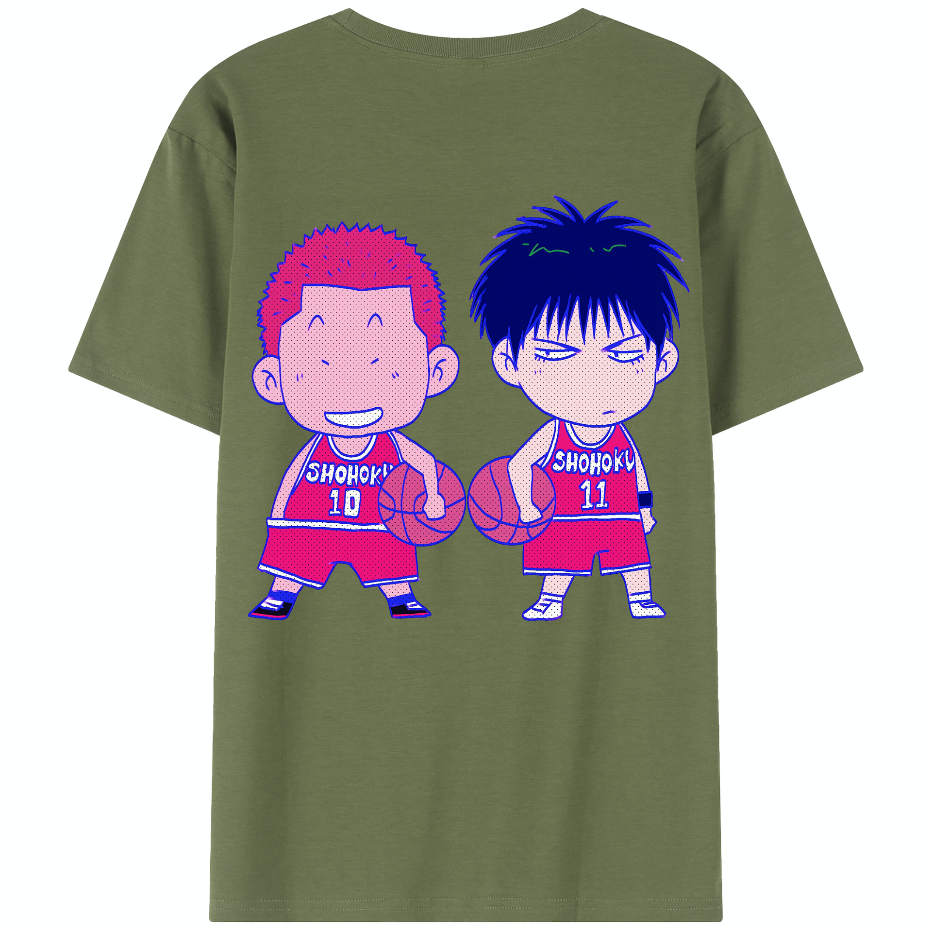 SLAM DUNK／スラムダンク 綿100％半袖Tシャツ（背面プリント）
